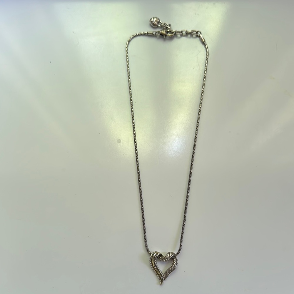 Brighton Twisted Silver-and gold-tone Heart Necklace
